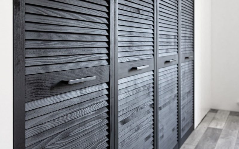 armario-de-madera-negra-decorado-con-persianas-armario-con-decoracion-de-persianas